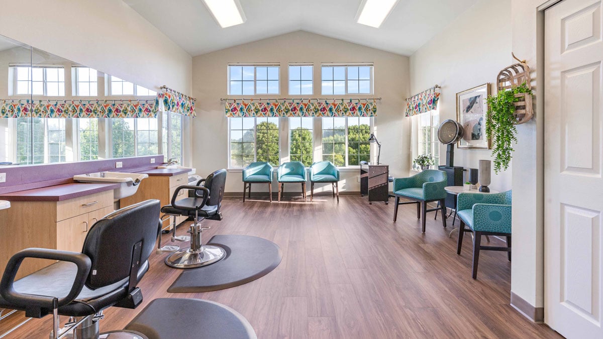 The beauty salon at Oak Park Retirement